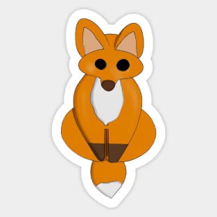 Cute Fox Drawing Sticker